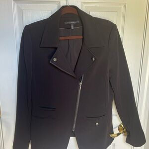 White House Black Market Black Moto Blazer